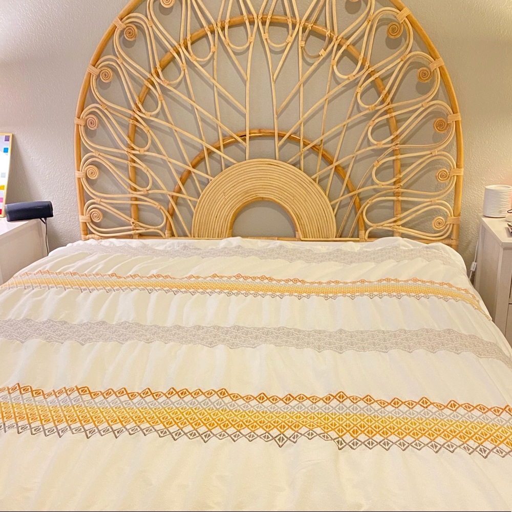 West Elm Embroidered Full/Queen Duvet Cover
